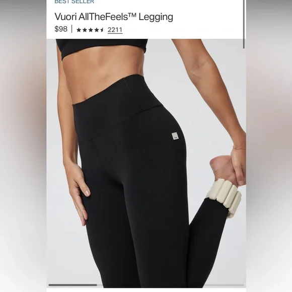 Vuori Black Leggings - Picture 2 of 6